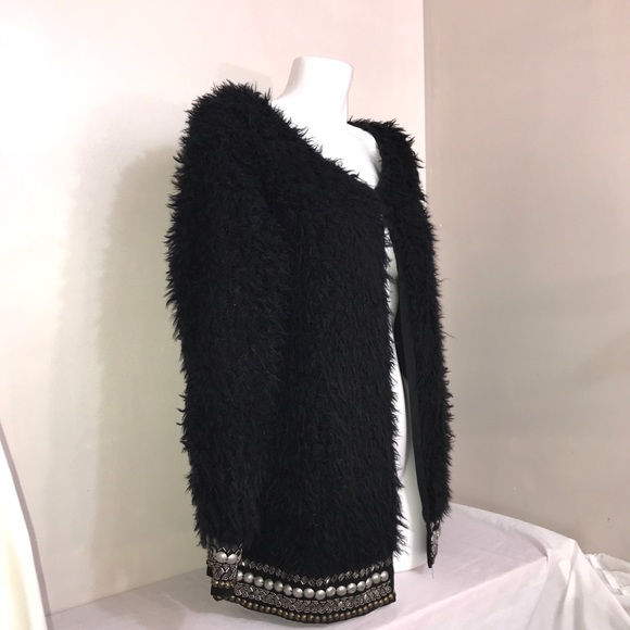 Jessica Simpson Black Furry Puff Women's Jacket - Picture 13 of 15